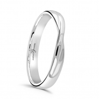 Cross Over Style Fitted Wedding Ring - Adorn