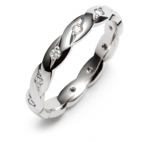 18ct White Gold Diamond Wedding Ring