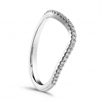 Delicate Curved Diamond Wedding Ring - Forever