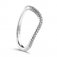Delicate Curved Diamond Wedding Ring - Forever