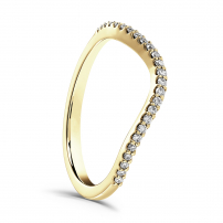 Delicate Curved Diamond Wedding Ring - Forever