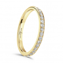 Diamond Grain Set Wedding Ring - Neveah