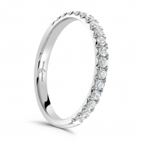 Diamond Set Claw Set Wedding Ring - Anais