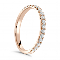 Diamond Set Claw Set Wedding Ring - Anais