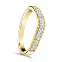 Diamond Set Wishbone Ring - Stardust