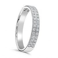 Double Row Diamond Wedding Ring - Suki