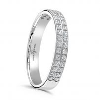 Double Row Diamond Wedding Ring - Suki