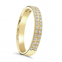 Double Row Diamond Wedding Ring - Suki