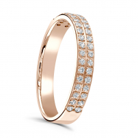 Double Row Diamond Wedding Ring - Suki