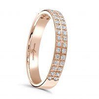 Double Row Diamond Wedding Ring - Suki