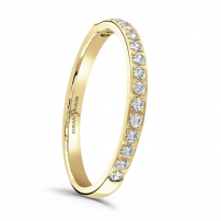 Grain Set Diamond Wedding Ring - Calla