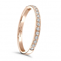 Grain Set Diamond Wedding Ring - Calla