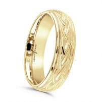 Hand Engraved Celtic Twist Wedding Ring