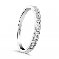 Millgrain and Diamond Wedding Ring - Everlee