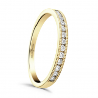 Millgrain and Diamond Wedding Ring - Everlee