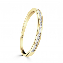 Narrow Diamond Set Wedding Ring - Arabella