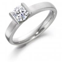 Palladium Brilliant Cut Tension Set Engagement Ring