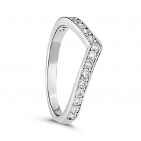 Palladium Wishbone Style Wedding Ring