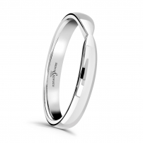 Pinch Style Wedding Ring - Duet