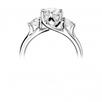 Platinum Brilliant Cut Diamond Trilogy Ring