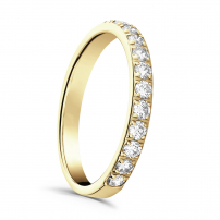 Platinum Grain Set Diamond Wedding Ring