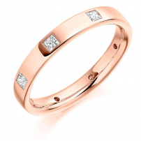 Platinum Princess Cut Diamond Wedding Ring