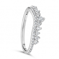 Platinum Tiara Style Shaped Wedding Ring to fit Engagement Ring