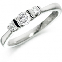 Platinum Trilogy Style Engagement Ring