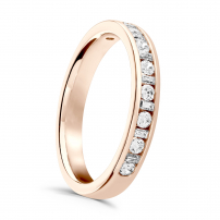 Rose Gold Brilliant and Baguette Cut Ring