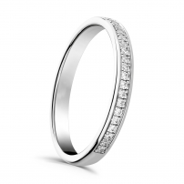 Single Row Grain Set Diamond Wedding Ring - Joy
