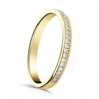 Single Row Grain Set Diamond Wedding Ring - Joy
