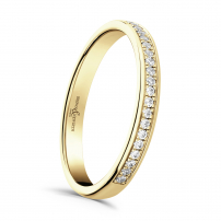 Single Row Grain Set Diamond Wedding Ring - Joy