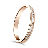 Single Row Grain Set Diamond Wedding Ring - Joy