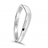 Tapered Curve Style Wedding Ring - Frill