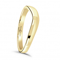 Tapered Curve Style Wedding Ring - Frill
