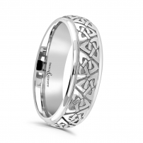 Triangular Celtic Design Wedding Ring