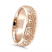 Triangular Celtic Design Wedding Ring