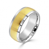 Tungsten and Gold Plated Wedding Ring
