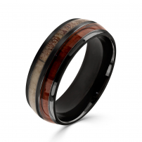 Tungsten Two Tone Wooden Ring