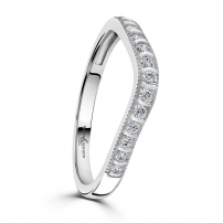 Wishbone style Shaped Diamond Ring
