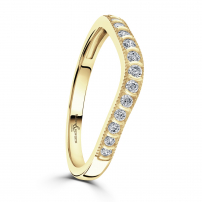 Wishbone style Shaped Diamond Ring